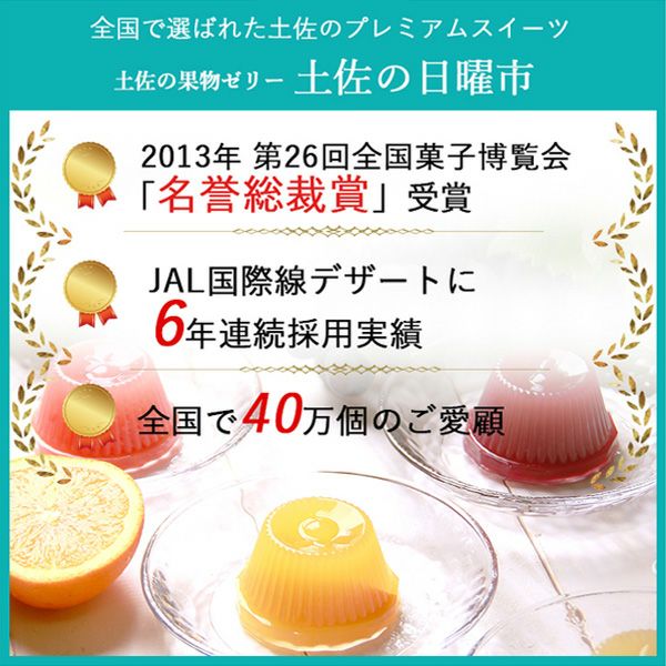 土佐の果物ゼリー 土佐の日曜市（15個入）